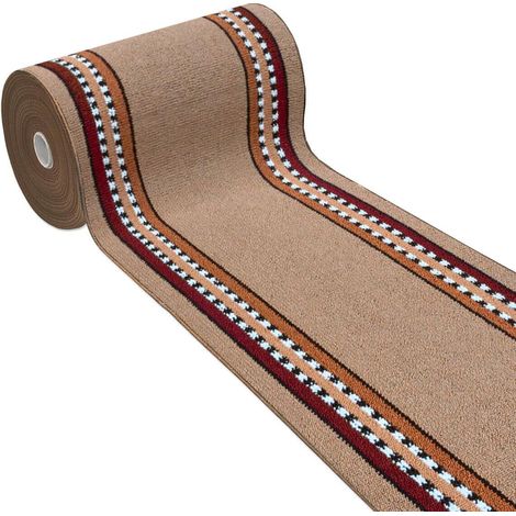 Tapis de Cuisine Coureur Bordé Absorbant Antidérapant Lavable En Différentes Tailles Beige - 57x180 cm