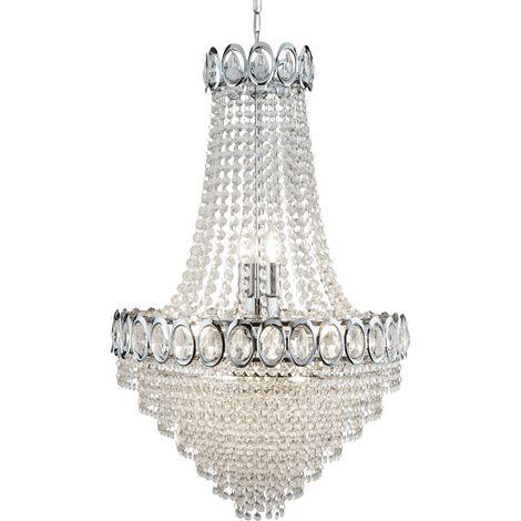 Searchlight Louis Philipe - Lampadario a 11 luci con finitura cromata, E14 (1/5)