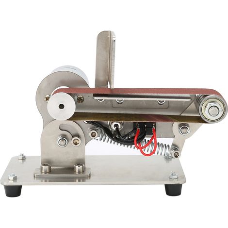 Ponceuse à bande électrique 150W, outil de ponçage réglable pour travaux de précision, compatible 110-240V, idéale pour bricolage et polissage.
