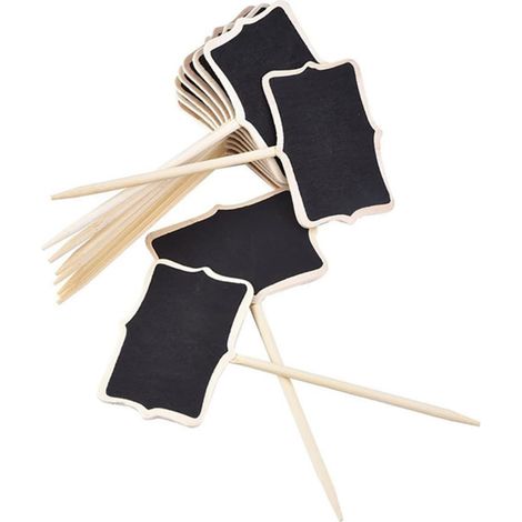 30 kleine Pflanzenschilder für Gartenpflanzen, Mini-Pflanzenkennzeichnungsetiketten, Pflanzenstecker für den Garten, Buchsbaum, Schwarz (1/5)