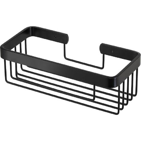 AQUASANIT Attractive mensola doccia Dimensione maxi frontale 1 ripiano nero opaco codice prod: A111007NE (1/2)