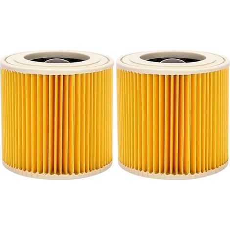 Set di 2 filtri a cartuccia per Kärcher WD3 Premium, WD2, WD3, WD3P, MV2, MV3 - Filtro WD3 - Filtro di ricambio per aspiratore Kärcher 6.414-552.0/64145520 (1/4)
