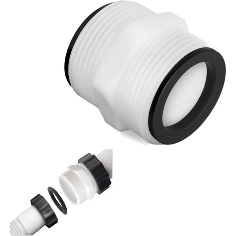 . de raccordement de piscine 38 mm pour raccord de tuyau Intex . 38 mm, adaptateur de tuyau de piscine pour pompes Intex pour tuyaux de piscine de 38 mm, pour Dérivation de Piscine (1/5)