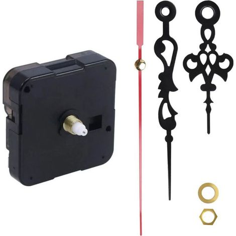 Mécanisme d'horloge murale silencieux – Mouvement quartz 5,5 x 5,5 x 1,5 cm – Aiguilles en aluminium légères et durables (1/5)
