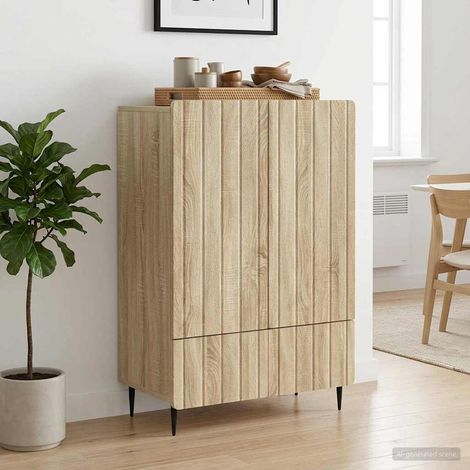 Aparador Roble Sonoma 66 x 34,5 x 97 cm Madera de Ingeniería (1/4)
