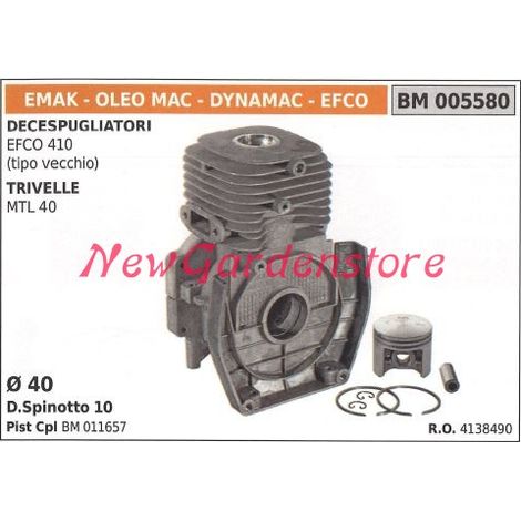 Cilindro pistone segmenti EMAK motore decespugliatore EFCO 410 005580
