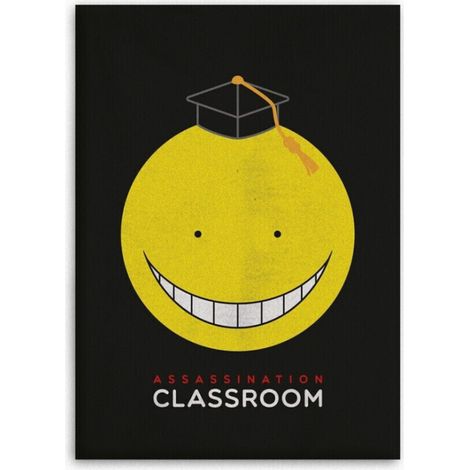 Plaid Manga - Assassination Classroom - Smiley Jaune - 130 cm x 160 cm (1/2)