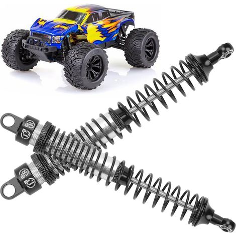 2 Pièces Amortisseurs Métalliques 130mm pour Voiture RC 1/10 HSP RGT Himoto Redcat - Noir (1/5)