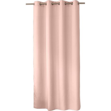 Dekorative Gardinen mit silbernen Aufhängeringen, 120x150 cm, rosa, 100% Polyester, Satin, Basic-Kollektion. (1/5)