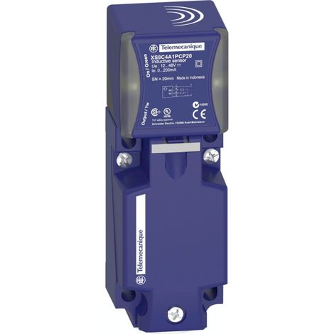 Télémécanique - OsiSense XS8 - détecteur inductif - 40x40 - L117mm - PBT - Sn 40 mm - bornes