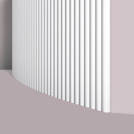 3d revestimiento mural NMC CANELÉ S FLEX ARSTYL Noel Marquet Panel de pared Panel acustico Moldura flexible Moldura para pared Perfil de estuco Moldura decorativa diseño moderno blanco 2 m (1/5)