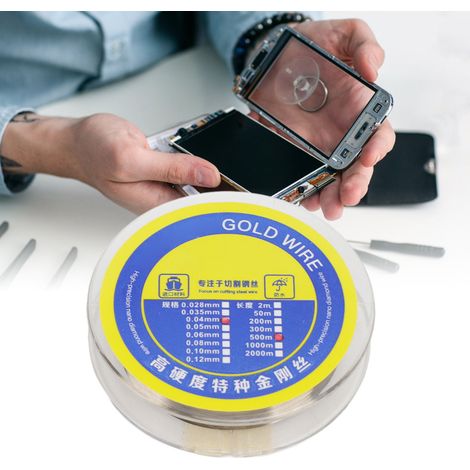 Fil diamanté de 0,04 mm, fil de séparation d'écran LCD de 500 m. (1/5)