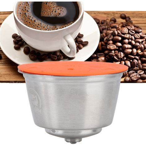 Convient aux machines à café à capsules DolceGusto, ensembles de capsules de café réutilisables en acier inoxydable. (1/5)