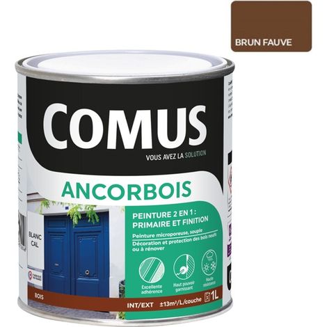 ANCORBOIS bleu azur ral 8007 1L - Peinture de protection et de décoration microporeuse 2 en 1 bois (1/3)