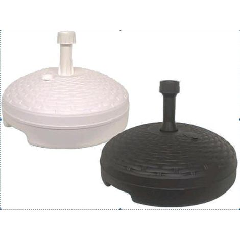 BASE PER OMBRELLONE IN PVC Colore BIANCO effetto RATTAN 45X45 CM  LT22 (1/5)