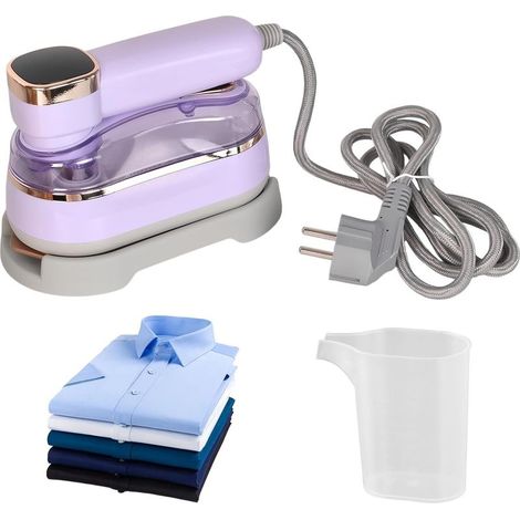 Fer à Repasser de Voyage Portable 2en1 (Fer à Vapeur + Défroisseur) Chauffage Rapide 15S (1200W) Léger & Compact pour Voyages Réservoir 180ml,4 Modes de Repassage Écran LED (1/5)