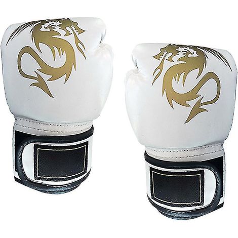 Boxhandschuhe für Kinder und Jugendliche, Trainingshandschuhe für Jungen und Mädchen, geeignet für Boxsäcke, Kickboxen und Muay Thai – Größe S – Weiß