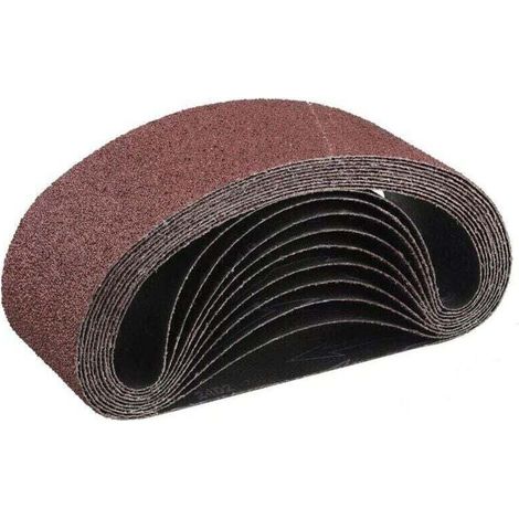 Bande Abrasive 75x 533 mm,10PCS 40 grain Ensemble de Bandes Abrasives (1/4)