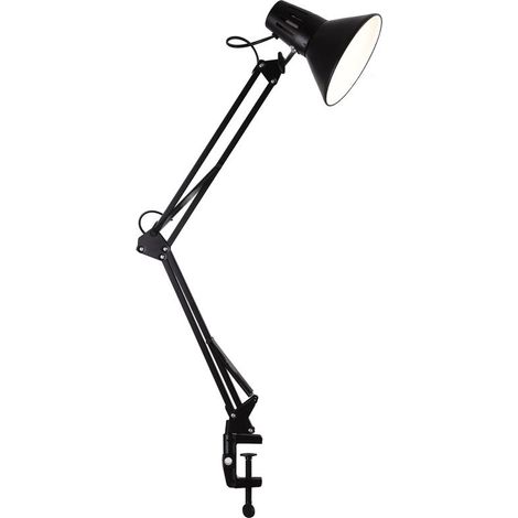 Lampada da scrivania Goldlux nera con attacco a vite E27 per disegno tecnico. (1/3)