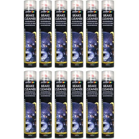12 bombes de produit nettoyant pour freins - Auto - Moto - 750 ml - Motip