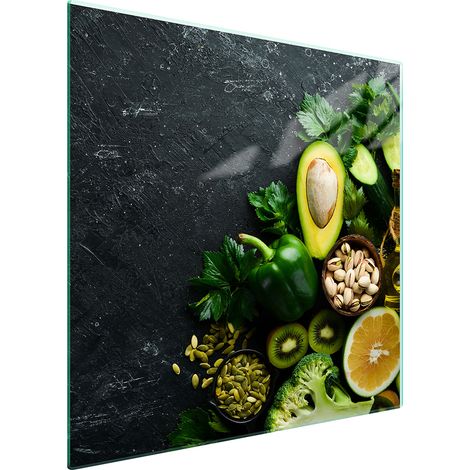 PLACA PROTECTORA DE VIDRIO PARA ESTUFA 50x52 AGUACATE (1/5)