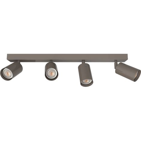 LUMICOM FORM L Plafoniera, 4X GU10, max 33W, metallo, tortora lucido, L.60cm (1/2)