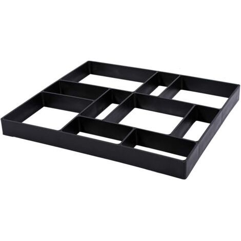 Moule a Pavé Beton Jardin Moule a Beton DIY Iron Réutilisable Moules Béton Moule a Pavage Moule Beton Dalle Moule à Chemin Béton pour Chemin Terrasse Allée Patio Jardin 45 x 40 x 4cm Noir (1/4)