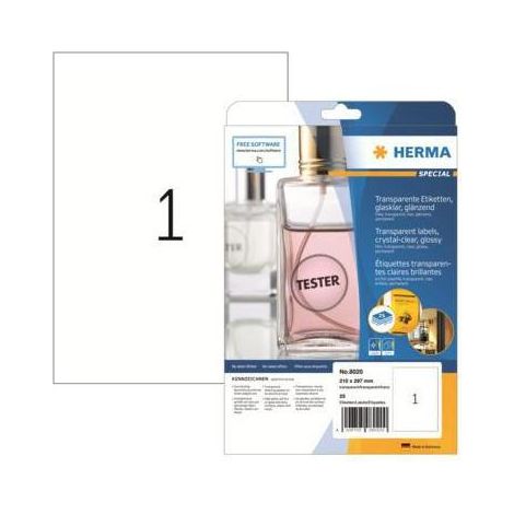 Folienetikett SPECIAL 210 x 297 mm (B x H) transparent 25 Etik./Pack. (1/4)