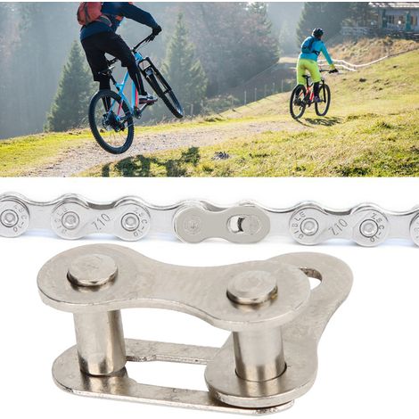 50 maillons à dégagement rapide pour chaîne de vélo monovitesse, finition argent 410, électroplaqué CNC, avec boucle magique (1/5)