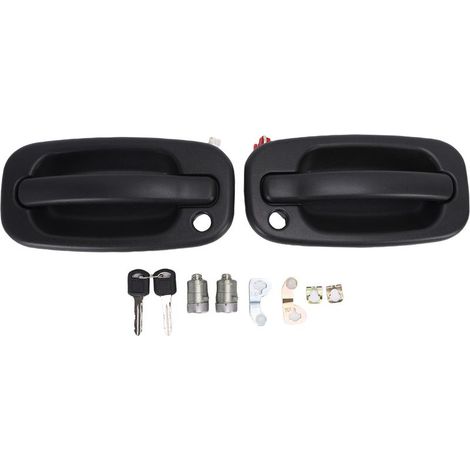 Pièces de rechange pour poignées de porte extérieures avant gauche et droite avec serrure et clé 15298924 pour Chevrolet Silverado 1500 2500 3500. (1/5)