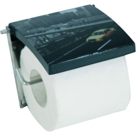 Portarrollos de Papel Higiénico de Pared Mdf Acero Inoxidable NEW YORK Gris MSV