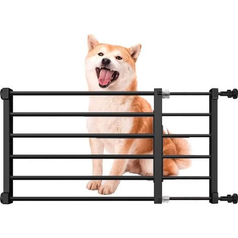 Porte pour chien courte,enjambement, porte pour petit animal montée par pression, porte pour animal domestique basse réglable, porte pour petit chien, porte intérieure (hauteur 36 cm, largeur 56-100 c (1/5)