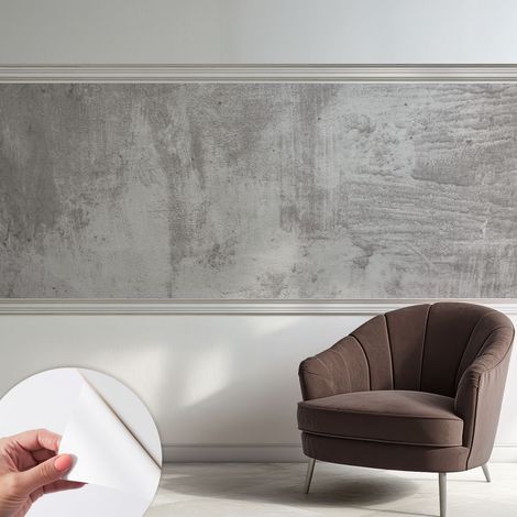Fotomurale adesivo - parete decorativa - decorazione casa - stile moderno parete - Cemento grezzo 250x104 cm (1/5)