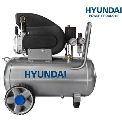 Hyundai 65651 Compresseur &eacutelectrique lubrifi&eacute 50Lt avec s&eacuteparateur de condensat - .325 - 1,3 - 72
