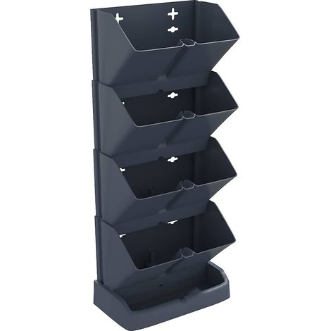 Maison Exclusive - 4-tlg. Vertikales Pflanzgefäße-Set Anthrazit P