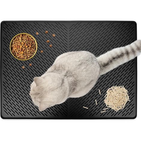 Katzenstreumatte, 70 x 50 cm, Silikon, rutschfest, wasserdicht, leicht zu reinigen, für Katzentoilette (1/5)