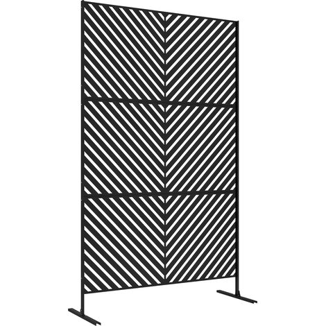 Outsunny Metal Privacy Screen W/ Expansion Screws Outdoor Divider, Triangle