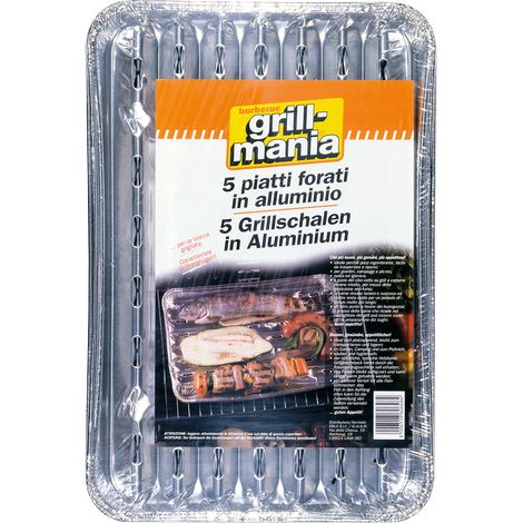 5 piatti forati in alluminio