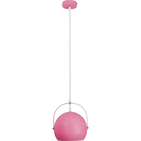 Suspension Luminaire Rose en Métal Ø 25 cm, Lustre E27 pour Cuisine et Chambre d'Enfant - PANGIVO (1/5)
