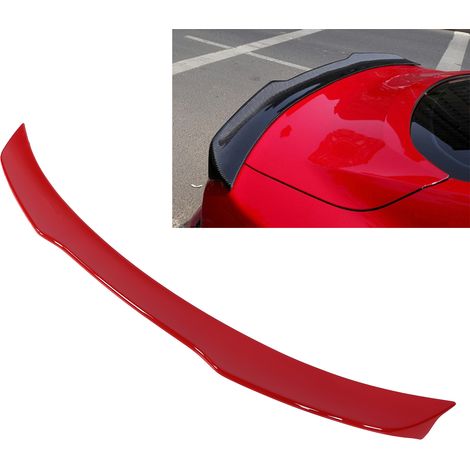 Fahrzeugmodifikation 2015-2020 Ford Mustang H-förmiger Heckflügel und Spoiler (übergewichtig und übergroß) Rennrot. (1/5)