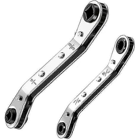 Kit adaptateur de clé à cliquet pour vanne de climatiseur 25-26 pour la réparation d'outils et d'équipements de réfrigération. (1/4)