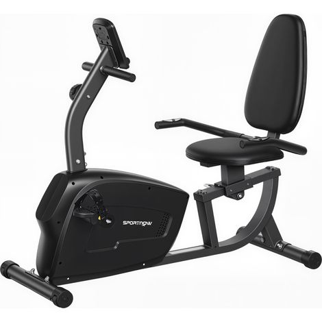 SPORTNOW Cyclette da Seduta con 8 Livelli di Resistenza e Rilevazione Battito (1/5)