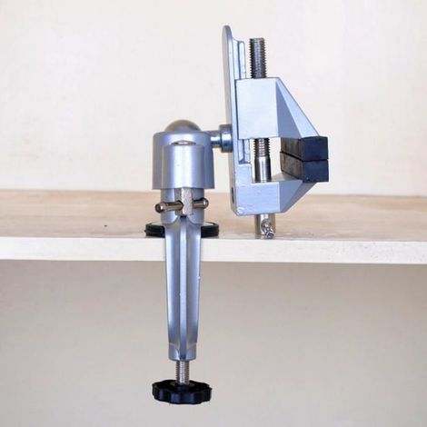 Étau De Table - Support Perceuse Meuleuse - Aluminium - Rotation 360° - Pour Établi Jusqu'à 50 mm - 1 Pièce (1/4)