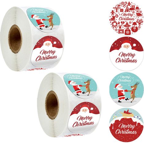 3,8 cm runde, selbstklebende Etiketten aus Kraftpapier, 2 Rollen, dekorative Aufkleber für Backgeschenke und Gastgeschenke bei Hochzeiten (1/5)
