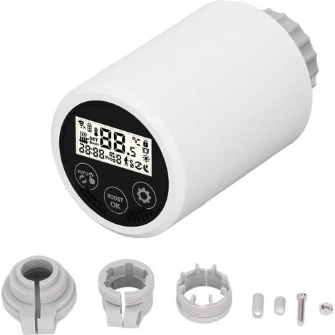 Vanne de radiateur intelligente Vanne de thermostat intelligente Contrôle d'application mobile Contrôleur de radiateur pour Zigbee (1/5)