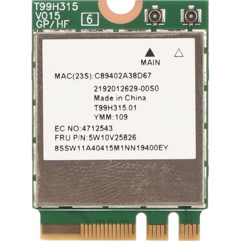 Carte WiFi 6E MT7922 NFA765 pour PC Portable, Bluetooth 5.3, Vitesse 5400 MHz, Carte Réseau sans Fil Haute Performance (1/5)