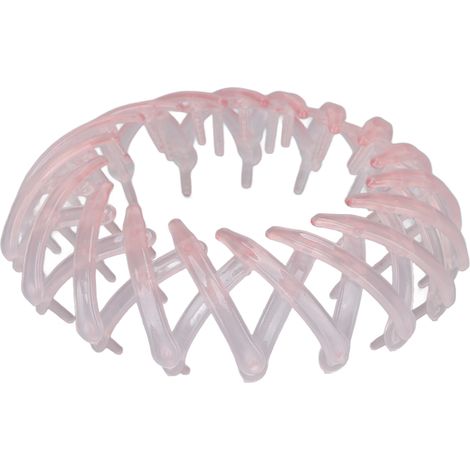 Barrette à Cheveux Nid d'Oiseau - Extension pour Chignon ou Queue de Cheval Femme Rose (1/5)