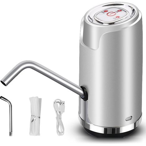 Fontaine à eau électrique ABS USB avec pulvérisation quantitative intelligente pour boissons, pompe argentée extérieure. (1/5)