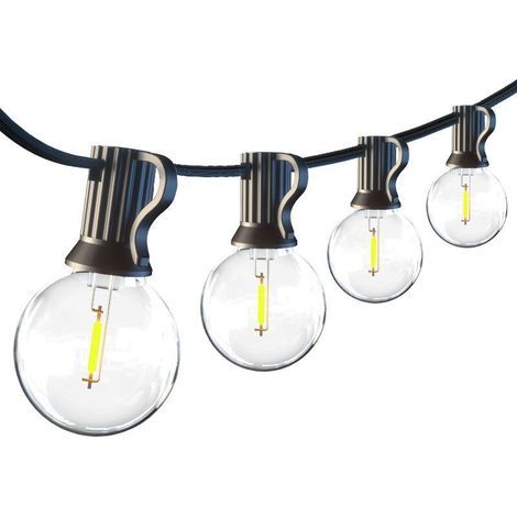 7,62 m lange LED-Lichterkette für den Außenbereich, 2700K LED-Lampen für Hof, Garten, Party. (1/5)