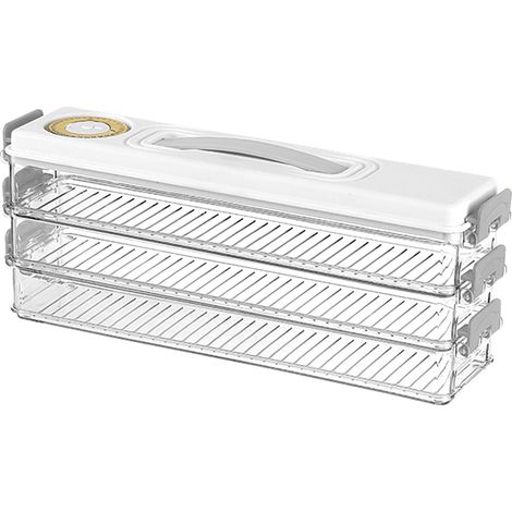 Boîte à boulettes multicouche empilable en plastique, conteneur de stockage des aliments pour réfrigérateurs, comptoirs de cuisine (1/5)